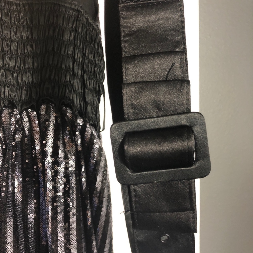 Arden B silver & black sequin dress with belt - Picture 6 of 8